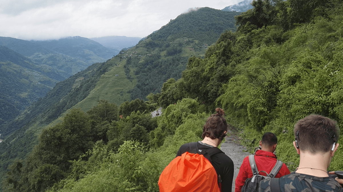 Deaf volunteering overseas - trekking in the Himalayas in Nepal with VoluntEars